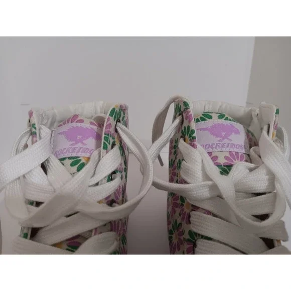 Rocket Dog Jazzin High Top Sneakers Women's 8.5 Pastel Floral Canvas Shoes Daisy - Picture 13 of 16